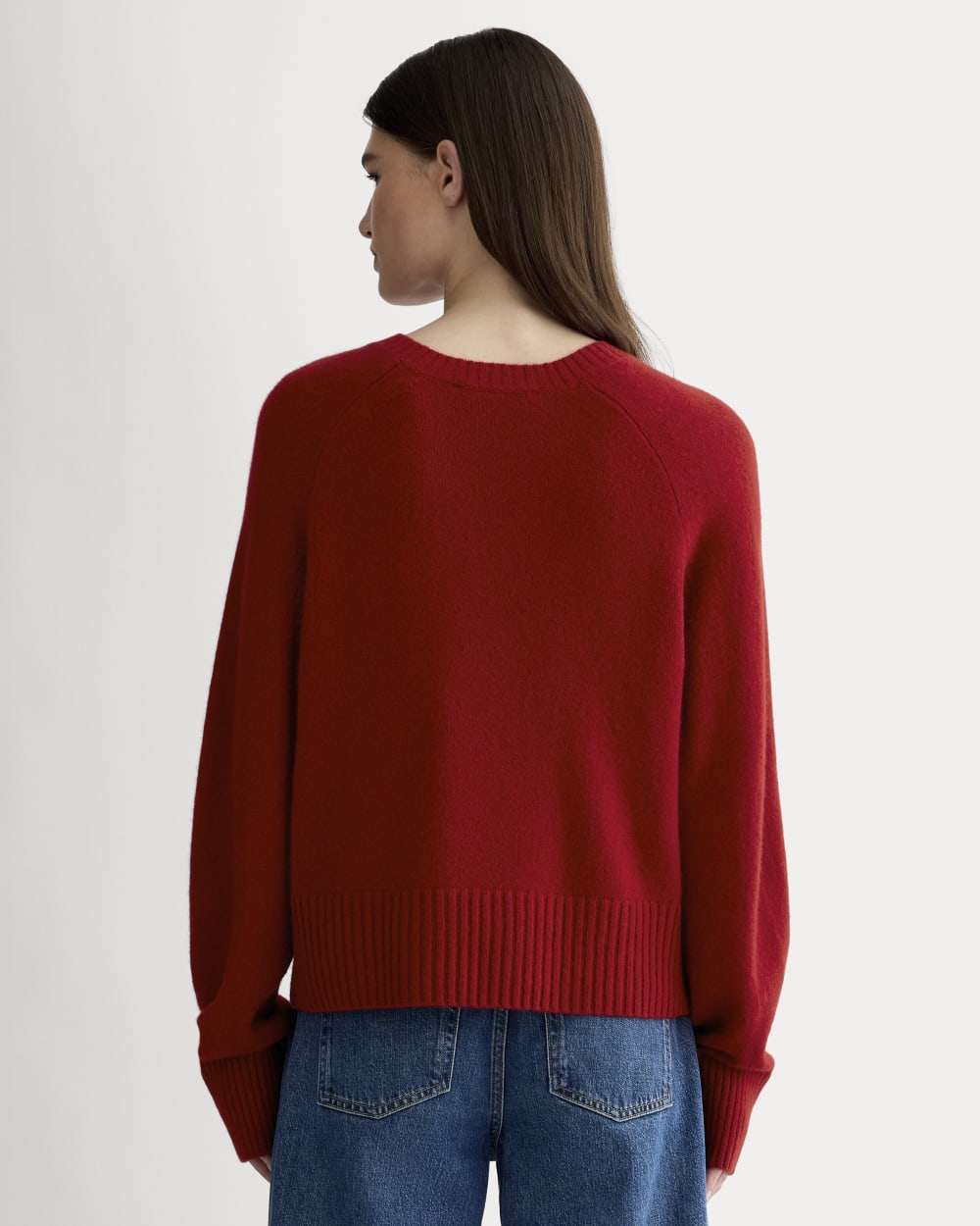 The Boxy Crew in Cashmere | Berry Red - Image 5