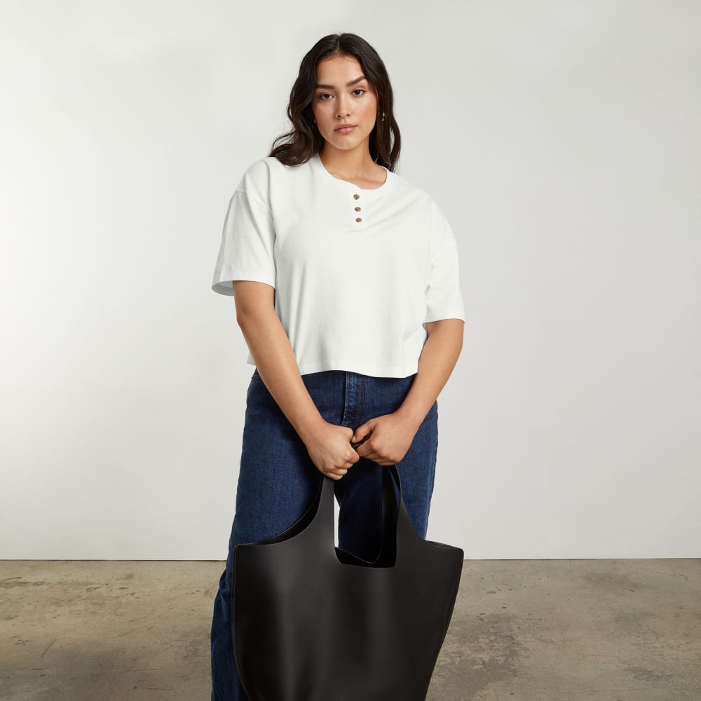 The Vintage Henley Hemp Tee | White - Image 6