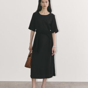 The Relaxed T-Shirt Dress in Buttersoft | Black
