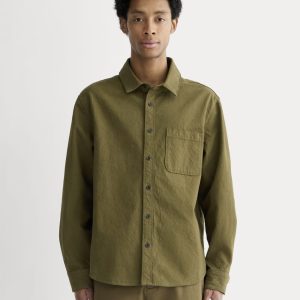 The Canvas Organic Cotton Overshirt | Olive