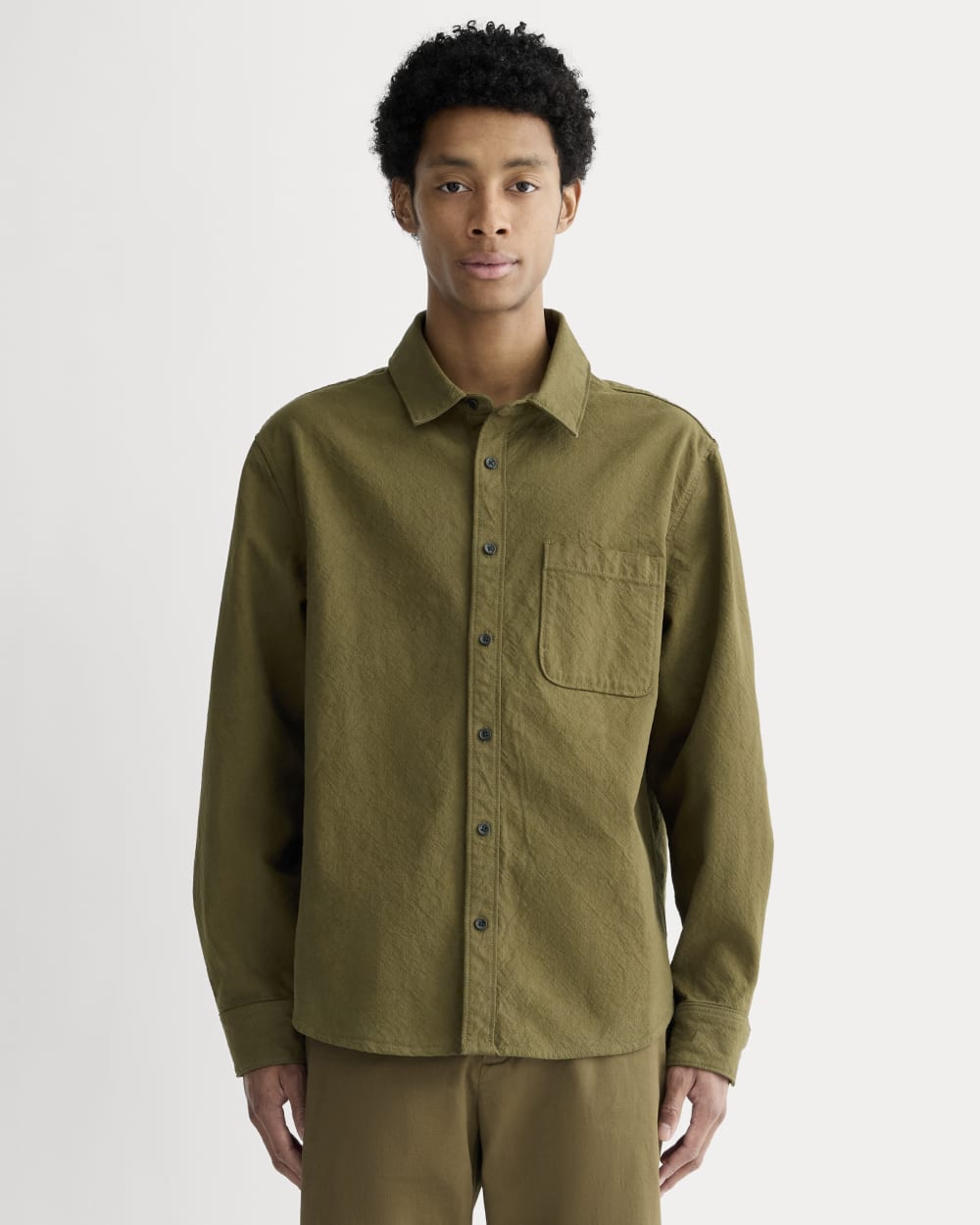 The Canvas Organic Cotton Overshirt | Olive