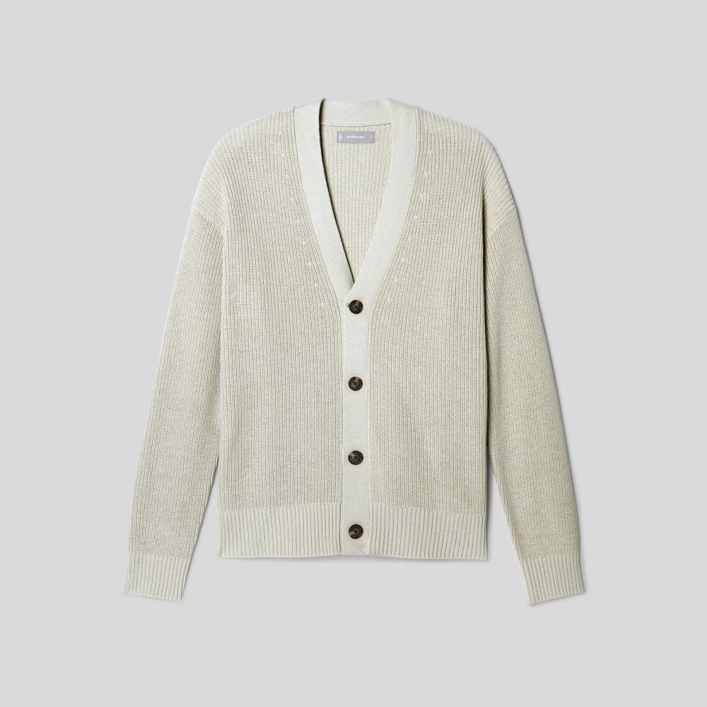 The No-Sweat Ribbed Cardigan | Pelican - Image 2