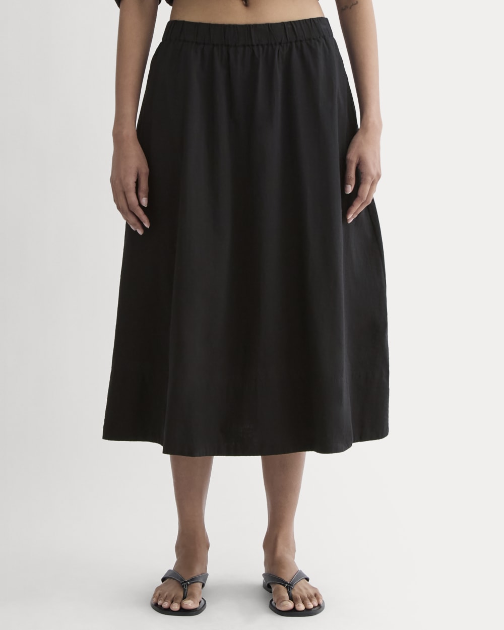 The Gauze Tiered Skirt | Black - Image 3