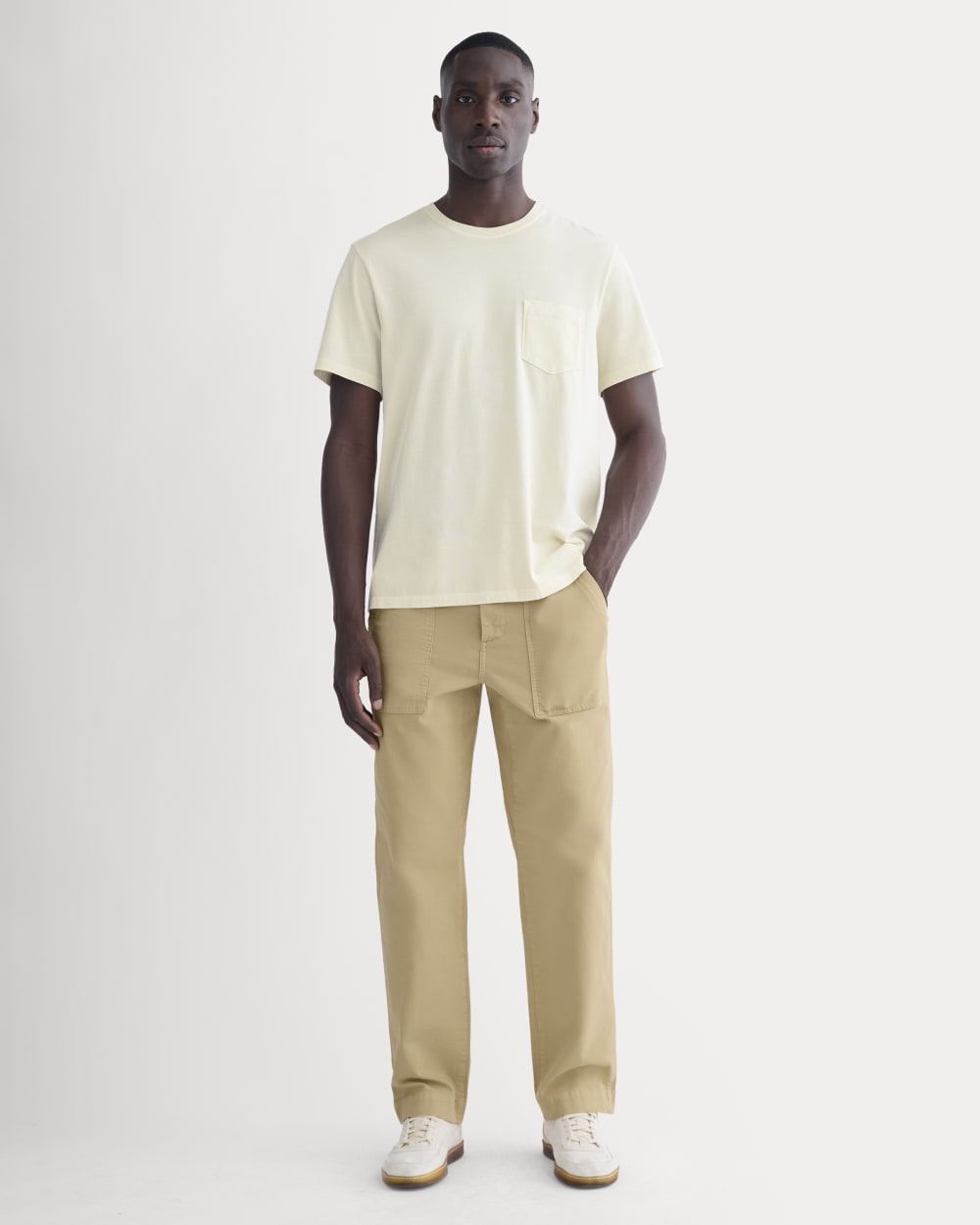 The Essential Organic Garment-Dyed Crew | Parchment - Image 3