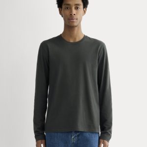 The Essential Organic Long-Sleeve Tee | Washed Black