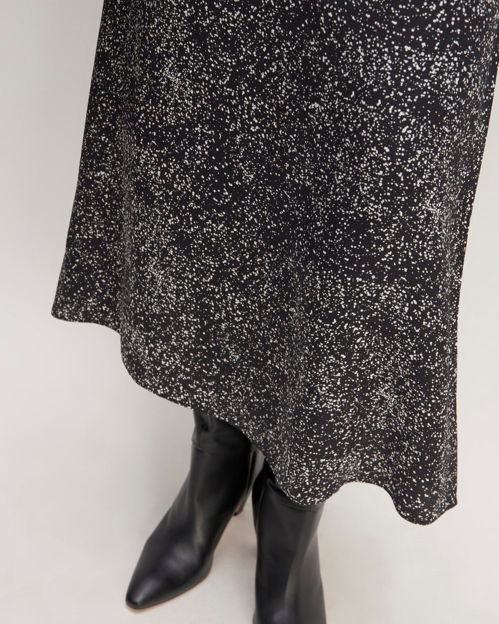 The Hammered Satin Slip Skirt | Black Moonsplatter - Image 5