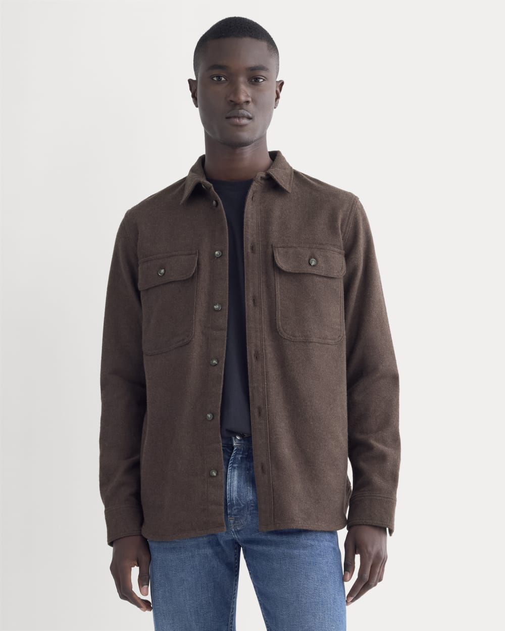 The Heavyweight Overshirt | Uniform | Heather Earth Brown
