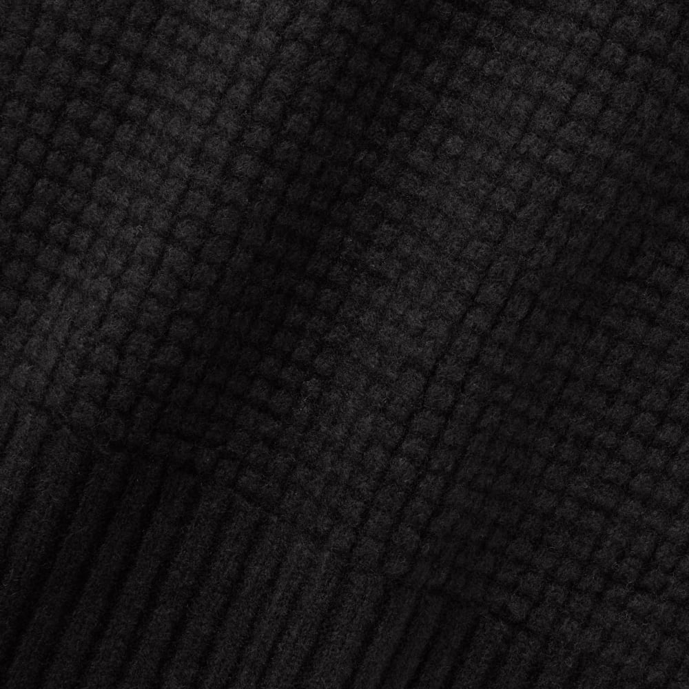 The Felted Merino Waffle-Knit Scarf | Black - Image 6