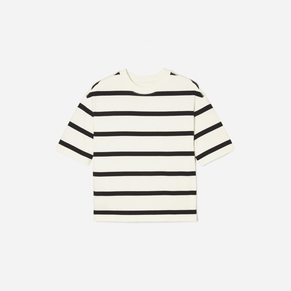 The Premium Weight Relaxed Tee | Black / Canvas