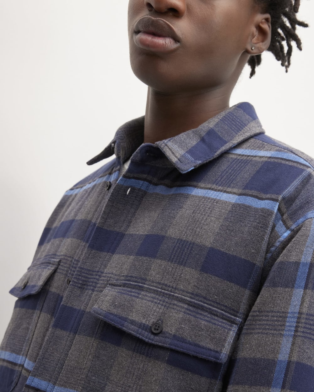 The Flannel Filled Shirt Jacket | Heritage Blue / Black / Navy / Heather Charcoal - Image 4