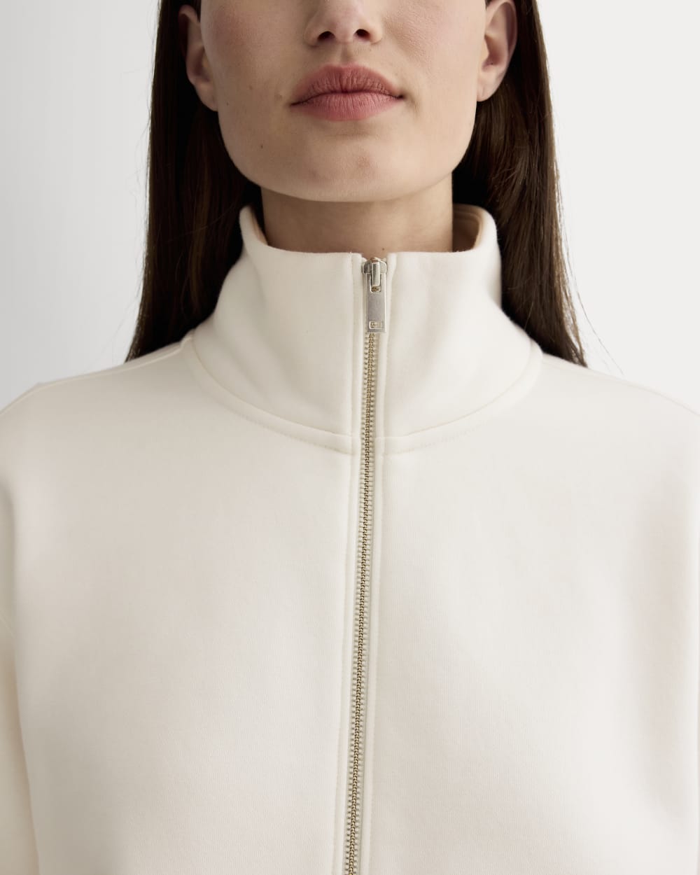 Luxe Fleece Half-Zip Sweatshirt | Bone - Image 4