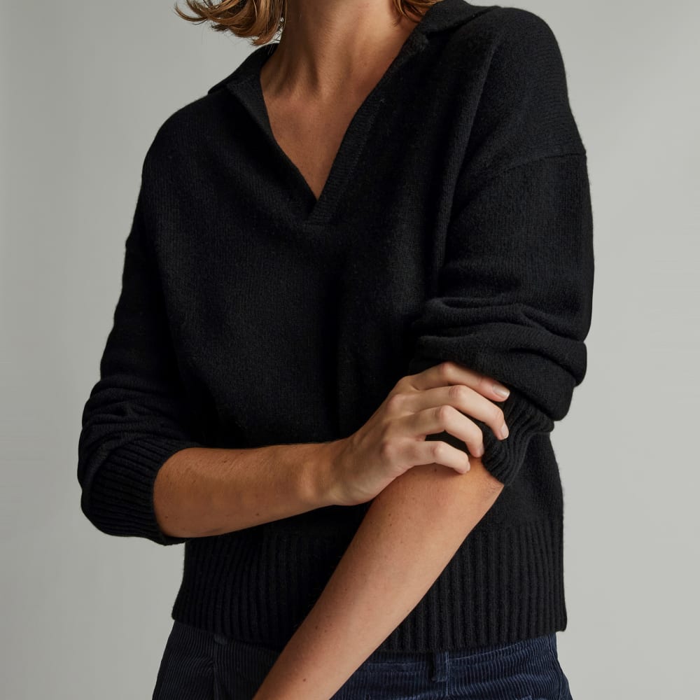 The Cashmere Polo | Black - Image 5