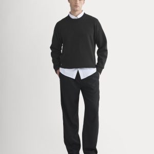 Pleated Trouser in Tailor Twill | Black
