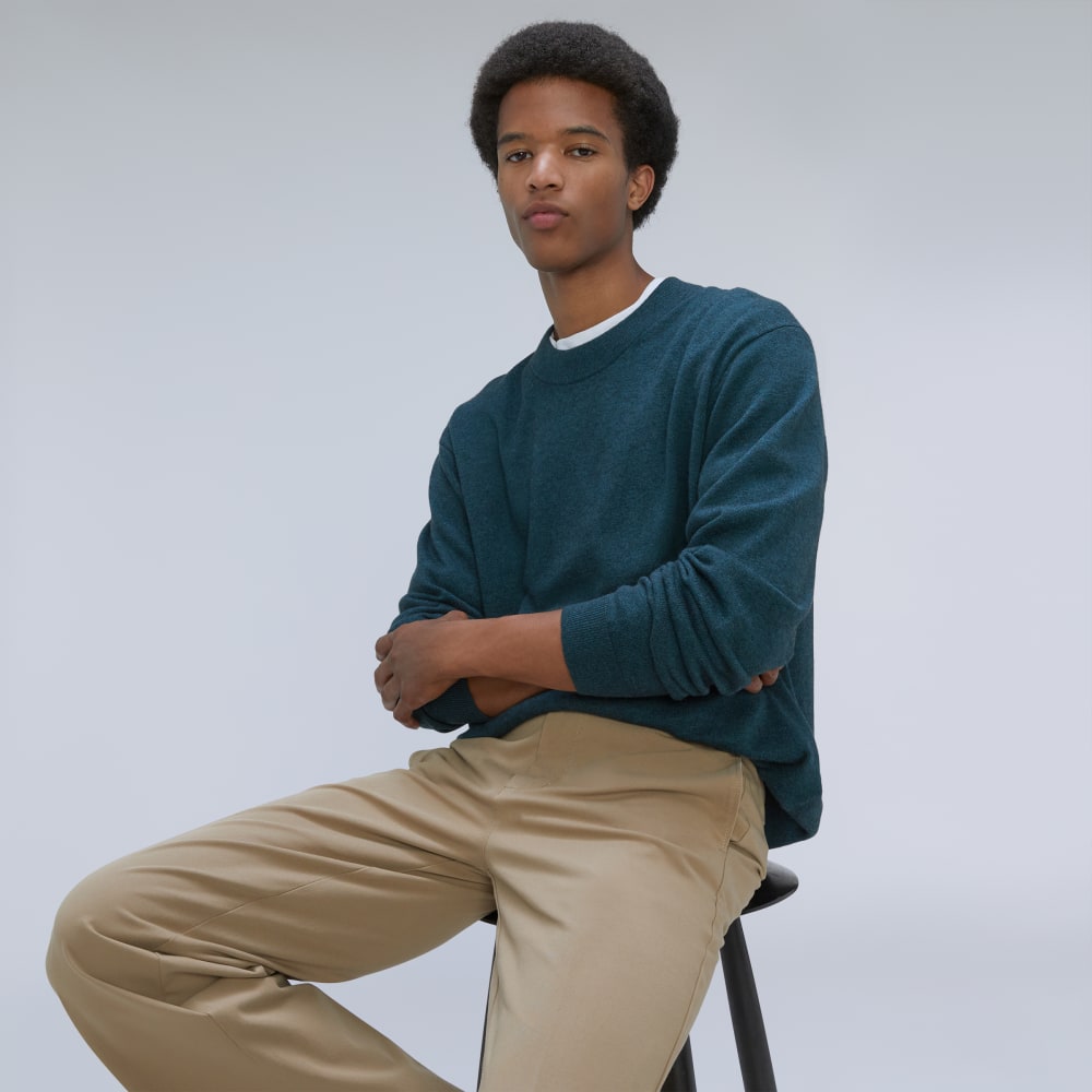 The Merino-Blend Crewneck Sweater | Deep Teal - Image 5