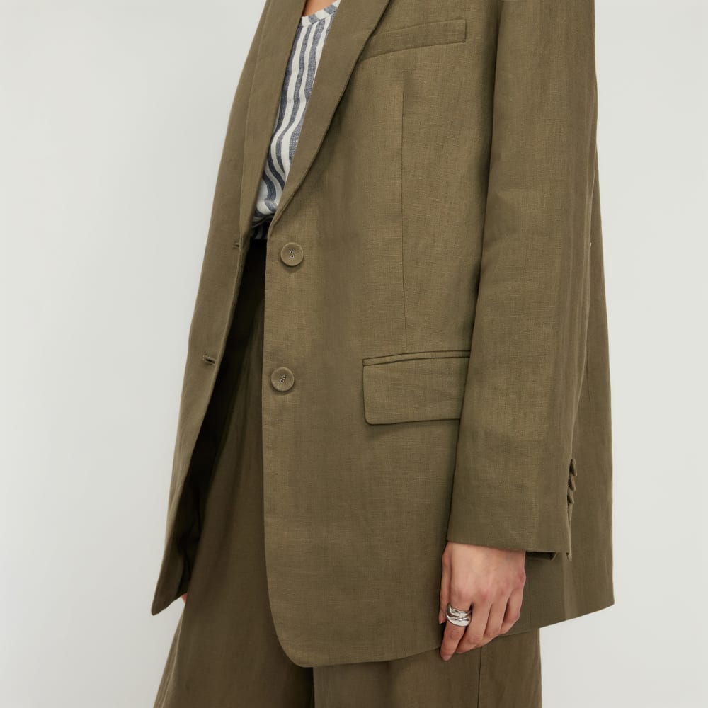 The Oversized Blazer in Linen | Kalamata - Image 5