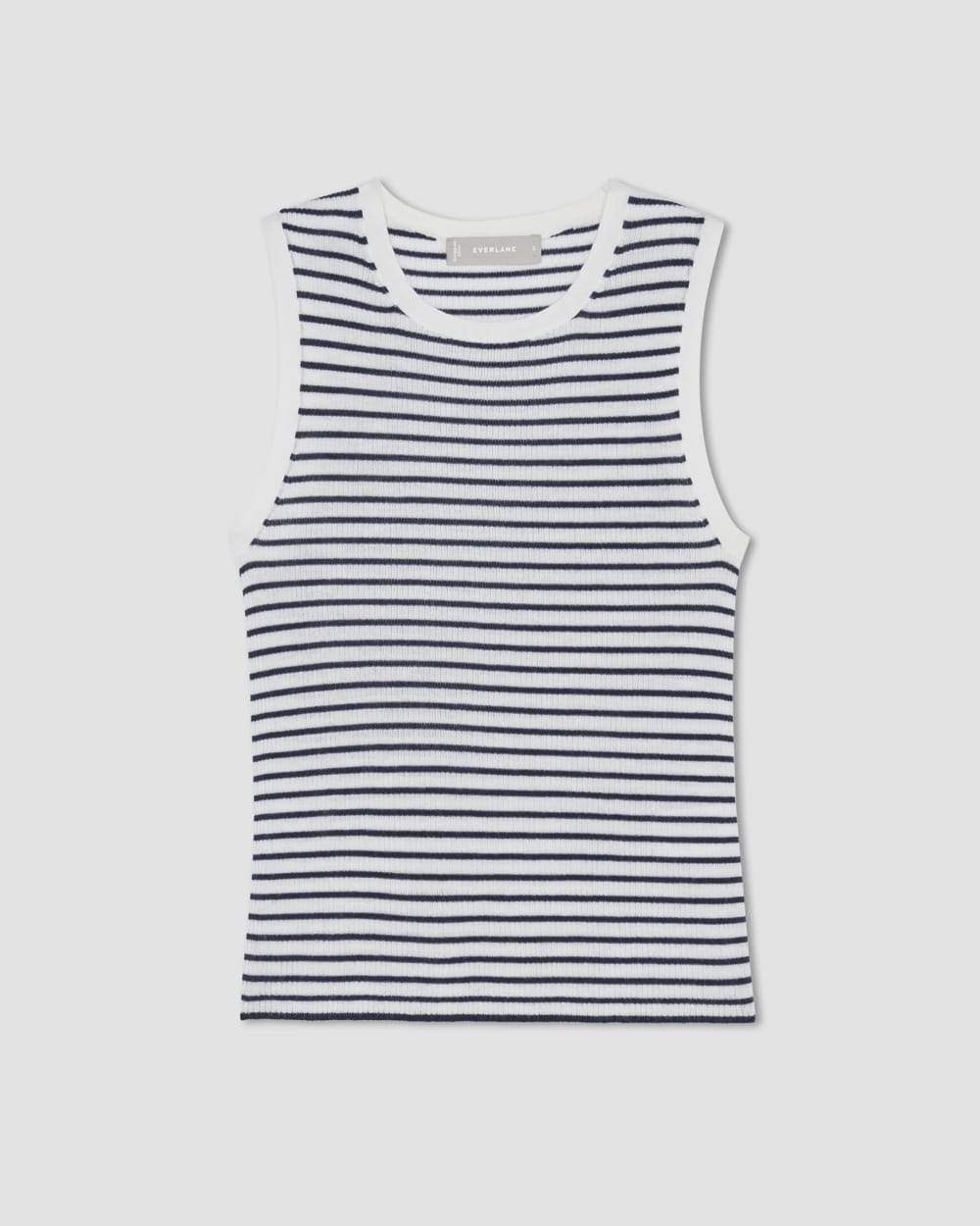The Tank in Ultrasoft Merino | Bone / Navy - Image 2