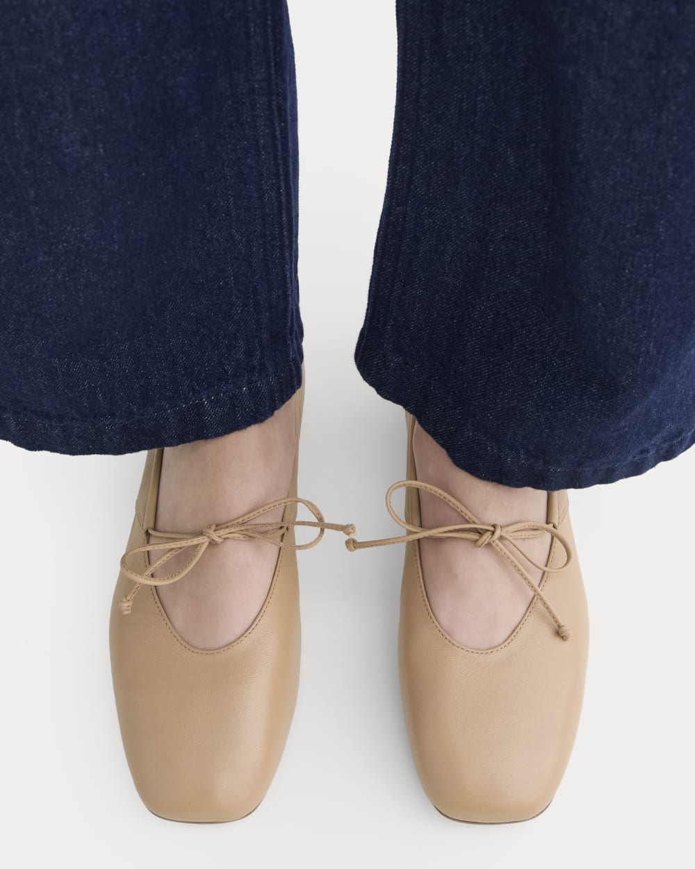 Leather Keyhole Flat | Blush Tan - Image 5