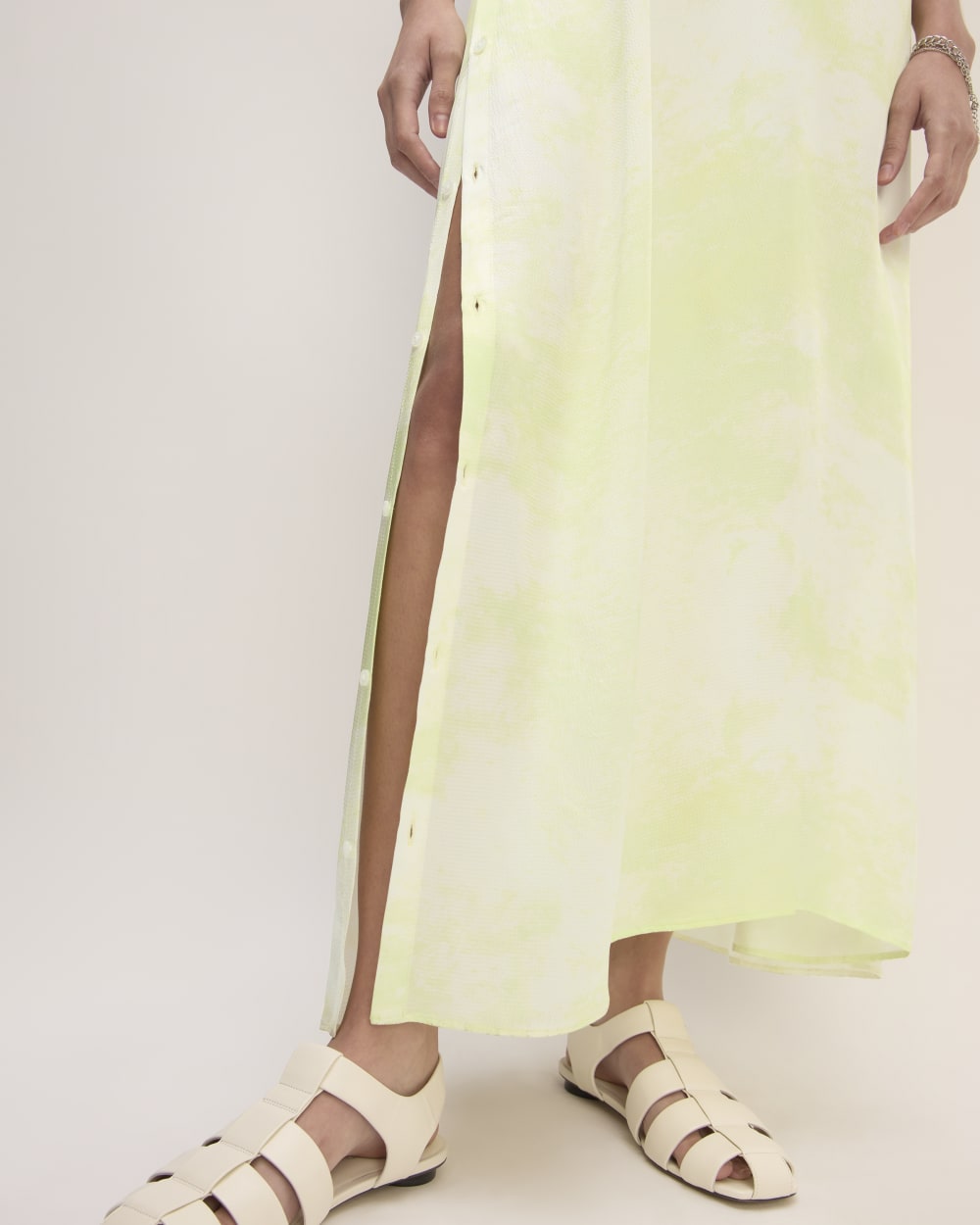 The Everlane x Marques' Almeida Satin Tie-Dye Dress | Seafoam Tie-Dye - Image 5