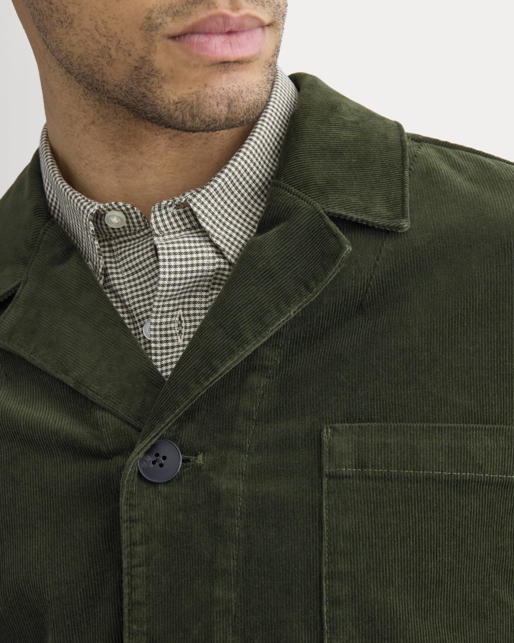 Fine Wale Corduroy Chore Blazer | Dark Forest - Image 4
