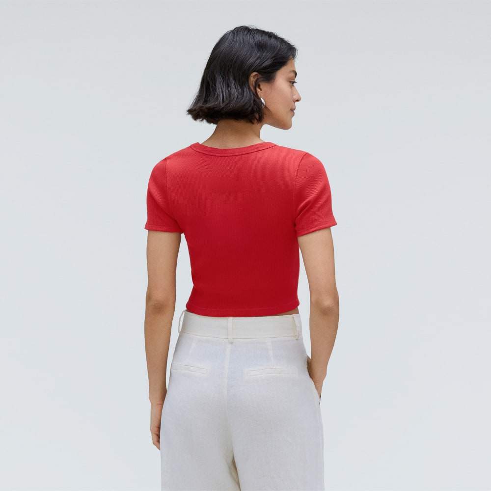 The '90s Rib Tee | Ruby - Image 3