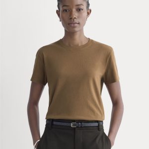 The Box-Cut Tee in Essential Cotton | Toffee | No Pocket