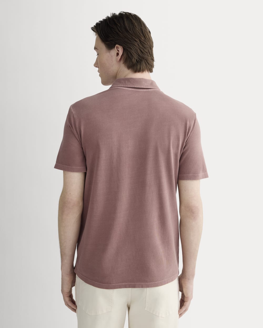 The Essential Organic Garment-Dyed Polo | Brown Garment Dye - Image 5