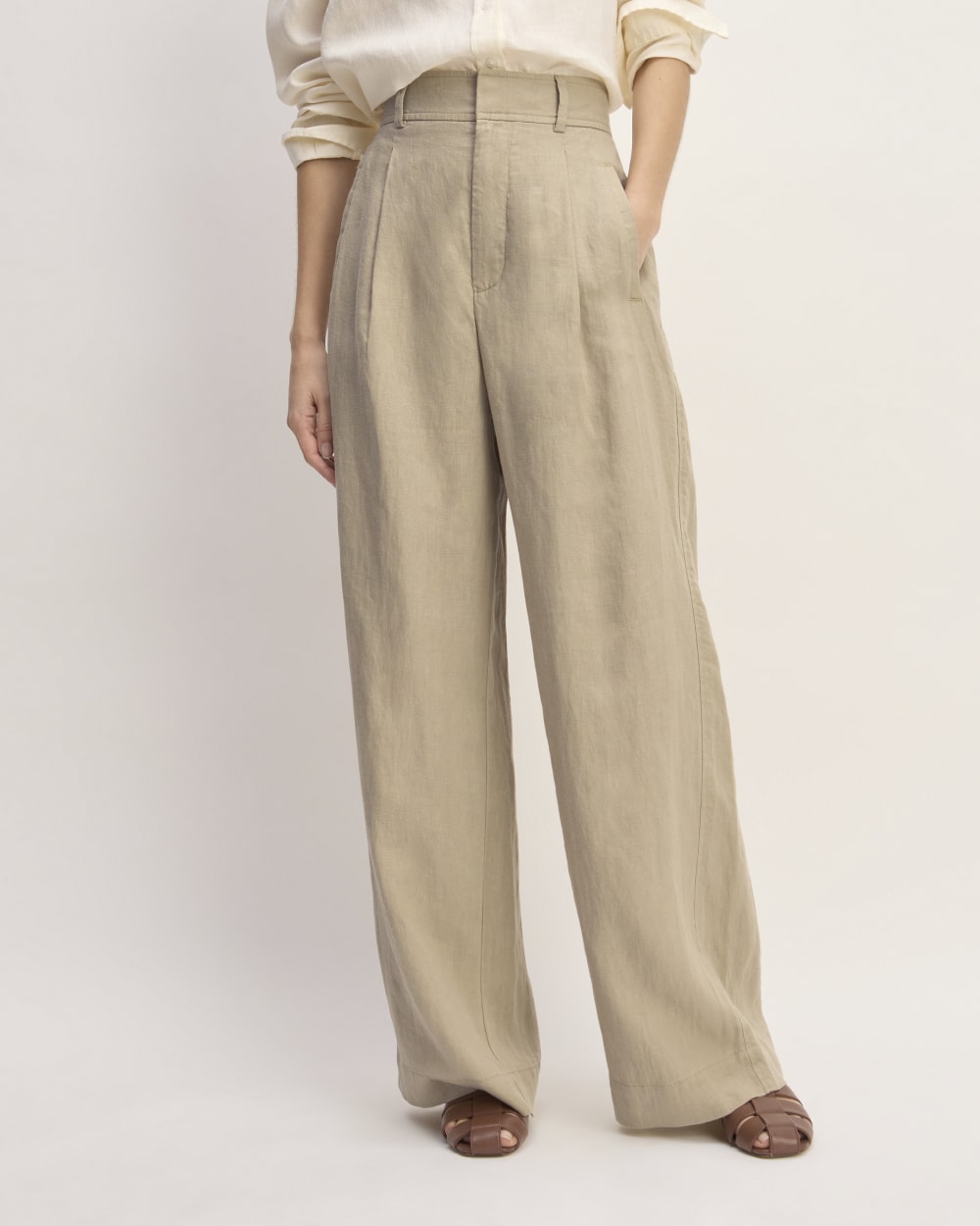 The Linen Way-High® Drape Pant | Trench Coat Khaki - Image 3