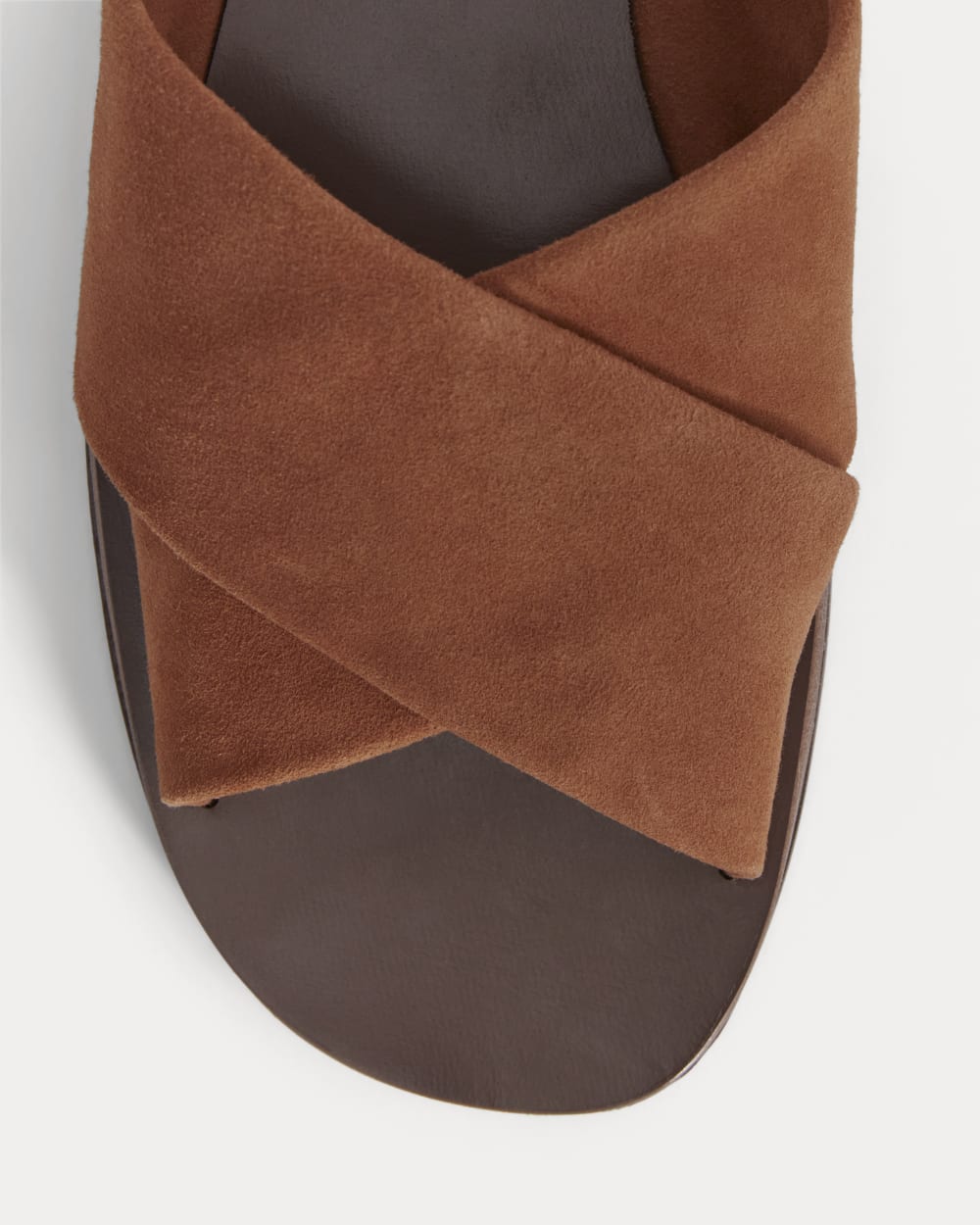 The Day Crossover Sandal | Saddle Brown Suede - Image 6