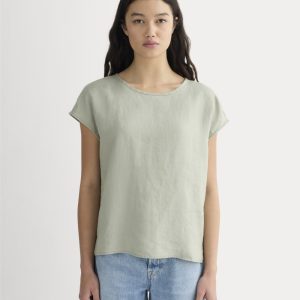 The Muscle Top in Linen | Seagrass