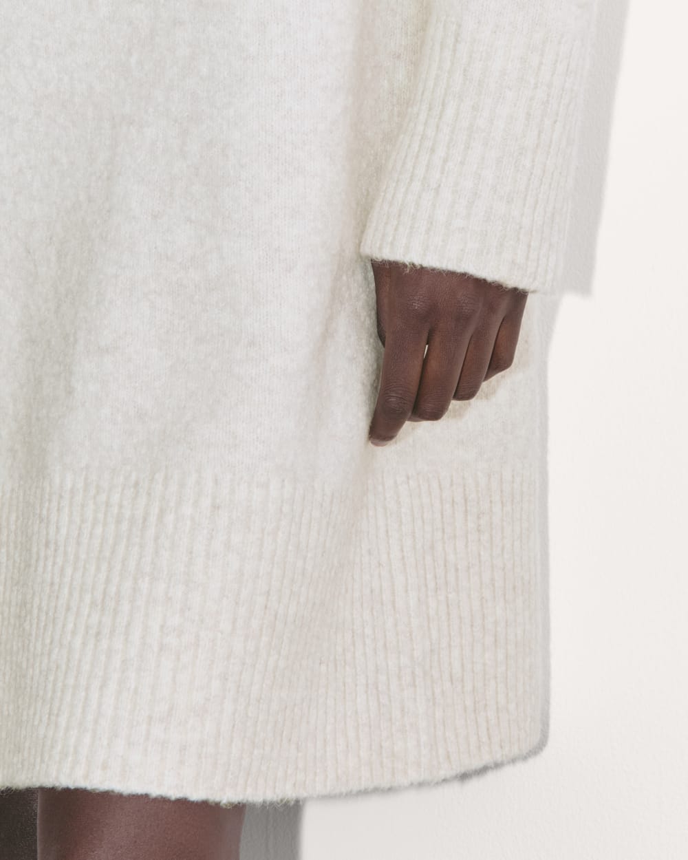 The Sweater Dress in Plush Cotton | Heathered Oat - Image 4