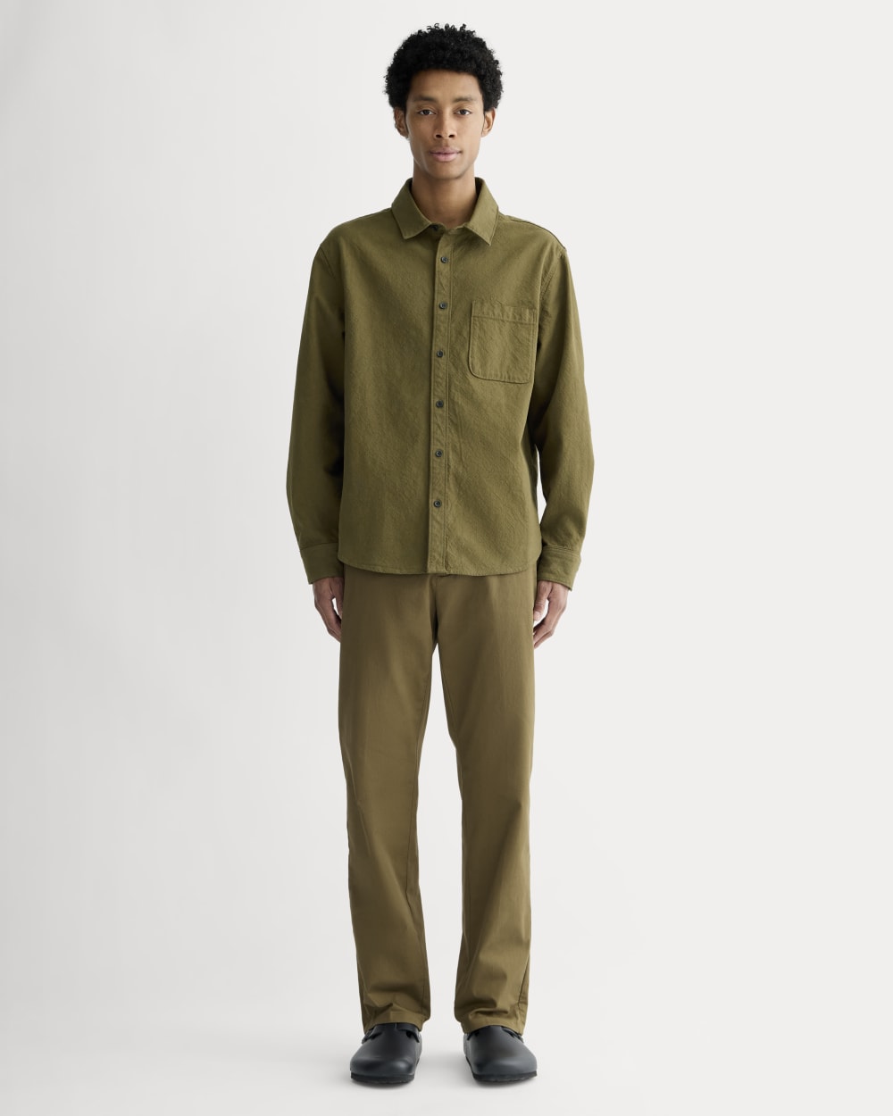 The Canvas Organic Cotton Overshirt | Olive - Image 3