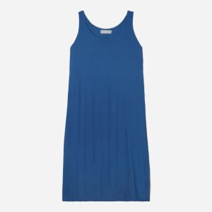 The Naia? Ripple Tank Dress | Deep Blue