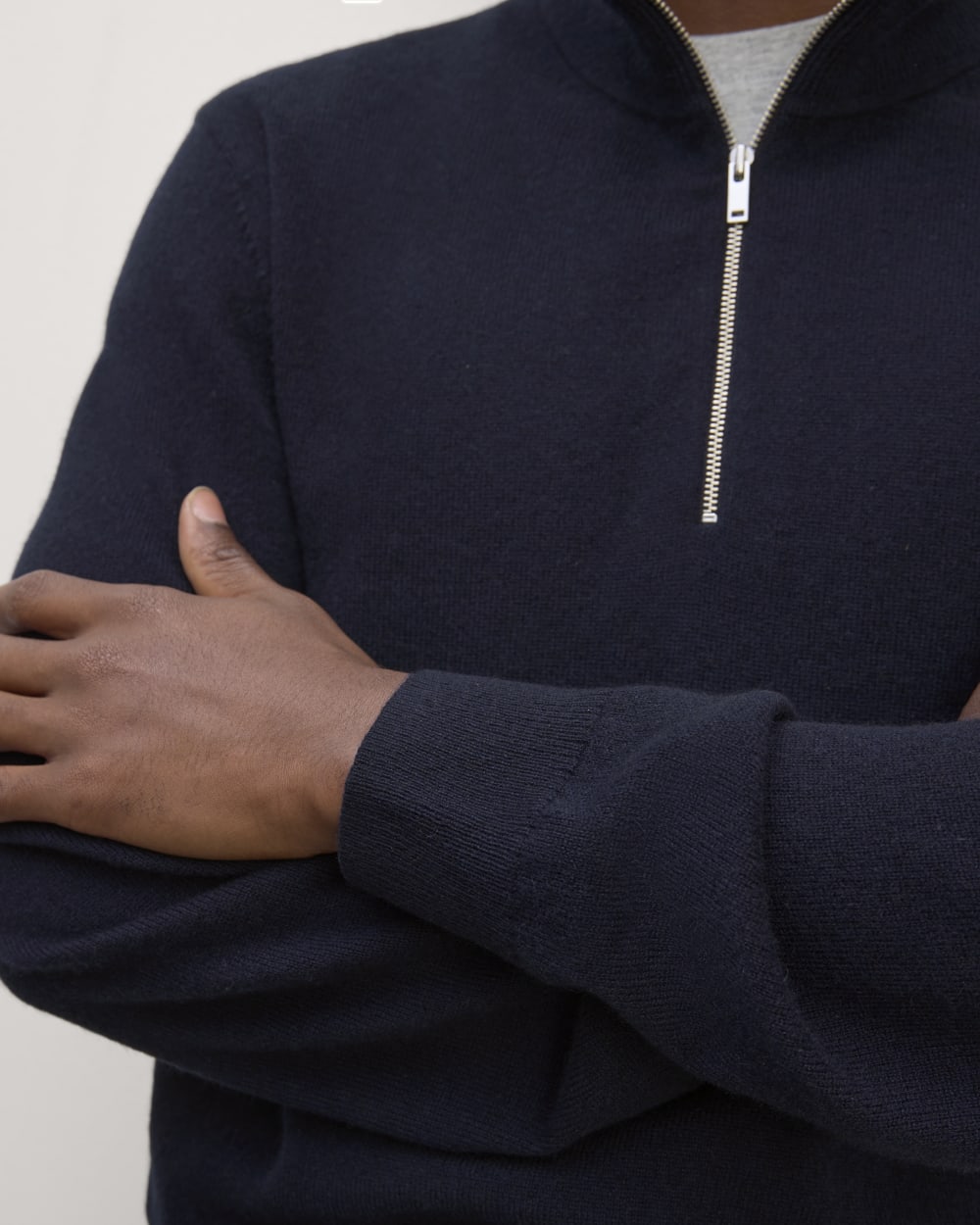The Quarter-Zip in Cashmere | Navy - Image 5