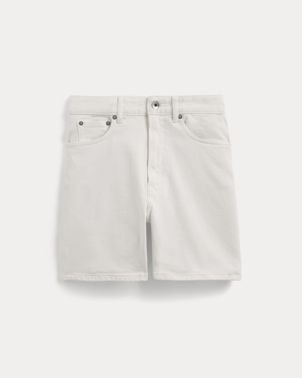 The A-Line Denim Short | White - Image 2