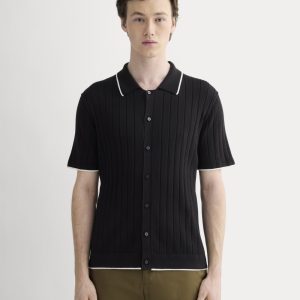 The No-Sweat Button-Down Polo | Black
