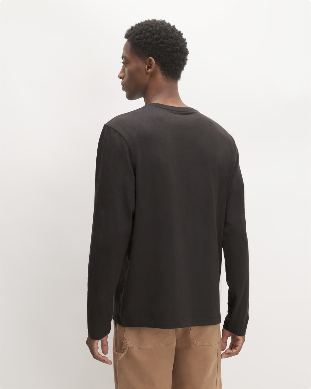 The Slub Long-Sleeve Henley | Black - Image 4