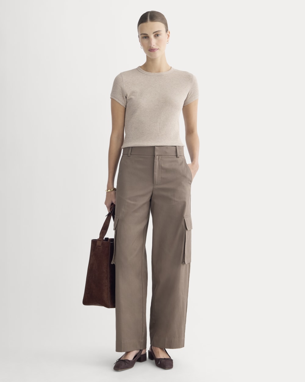 Shrunken Tee in Cozy Waffle | Heathered Oatmeal - Image 3