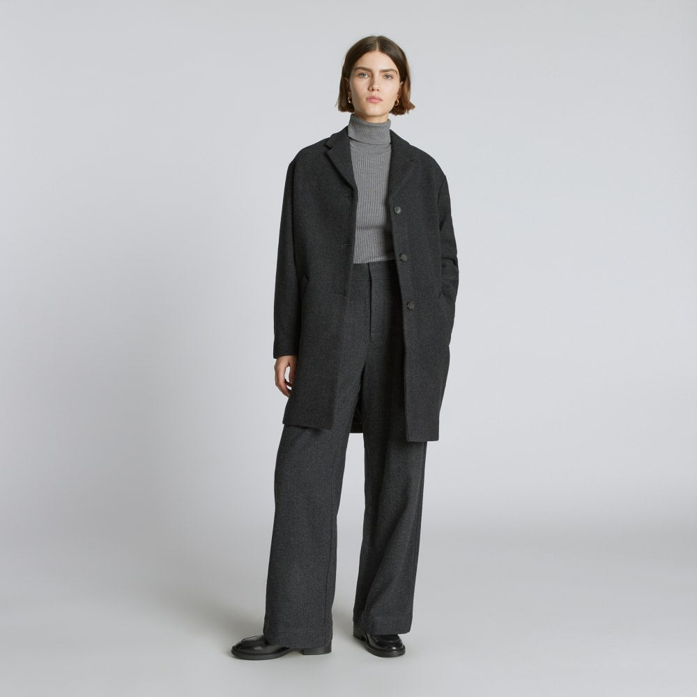 The Italian ReWool? Cocoon Coat | Heathered Black - Image 6