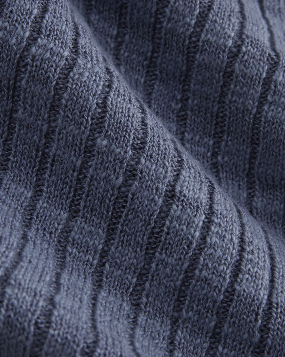 The Ribbed Cardigan in Cotton Linen | Indigo - Image 6