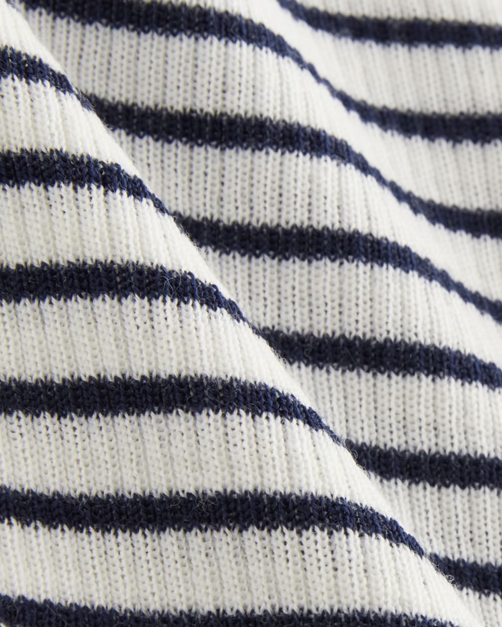 The Sweater Tee in Ultrasoft Merino | Bone / Navy - Image 6