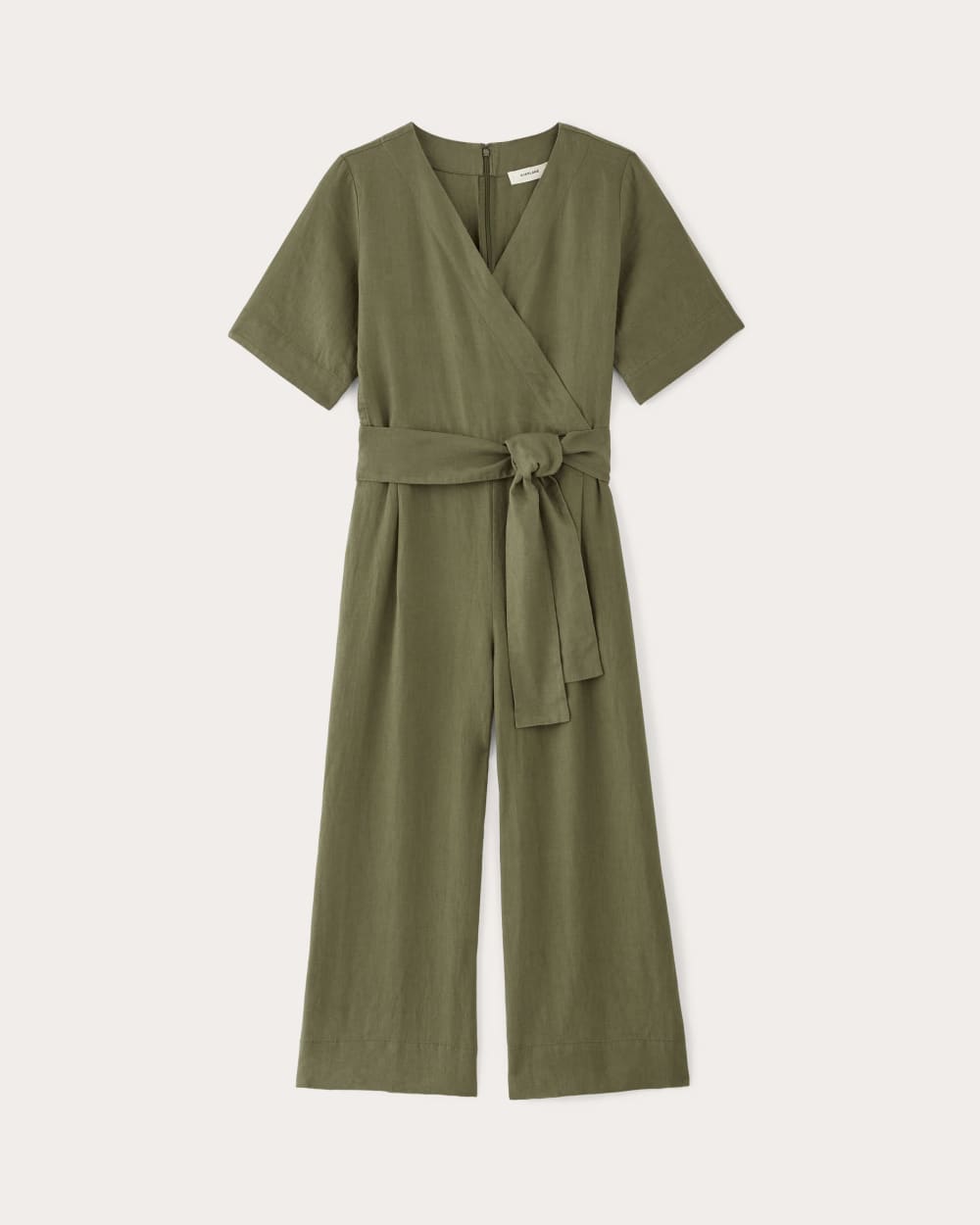 The Wrap Jumpsuit in Linen | Kalamata - Image 2