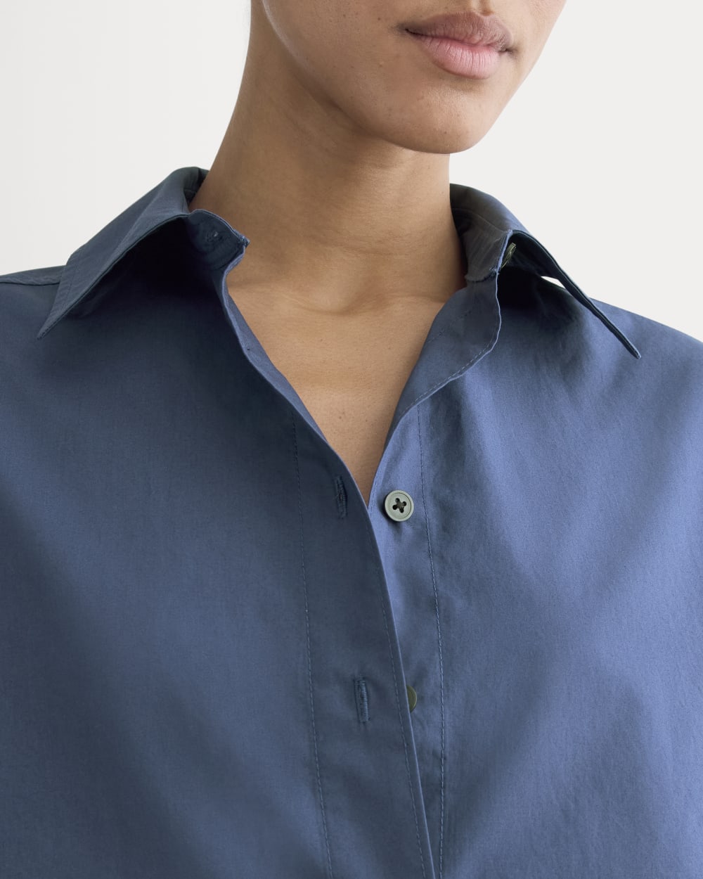 The Boyfriend Shirt in Ultrasoft Cotton | Deep Lazuli Blue - Image 4