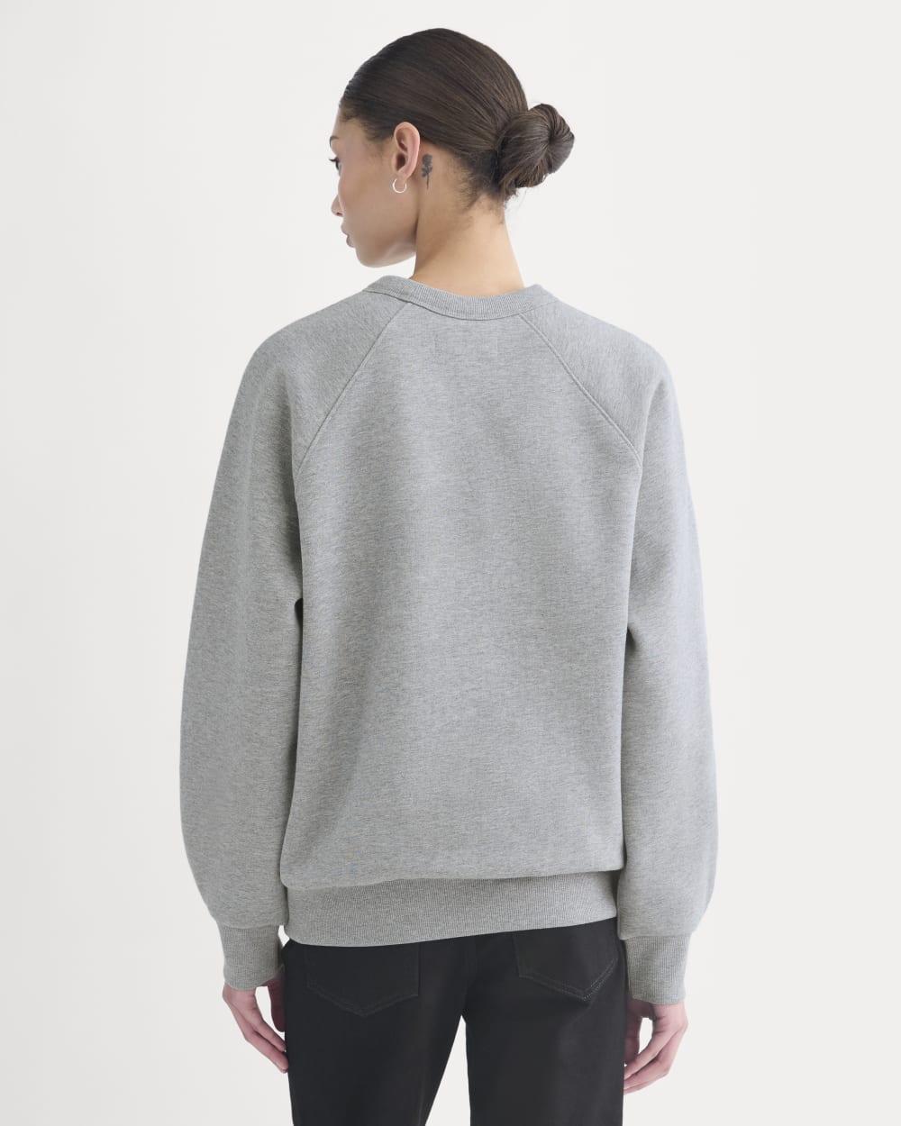 Luxe Fleece Raglan Crewneck | Vintage Heather Grey - Image 5