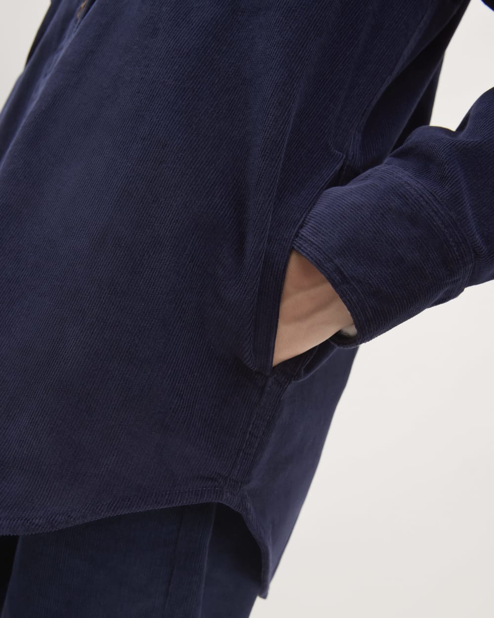 The Corduroy Oversized Shirt Jacket | Navy - Image 5