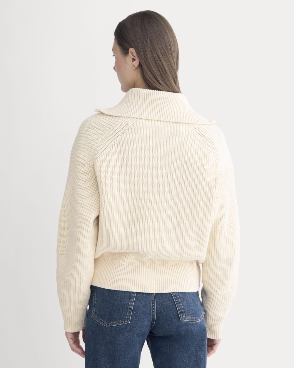 The Full-Zip Sweater in Everyday Cotton | Canvas - Image 5