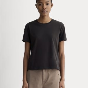 The Box-Cut Tee in Essential Cotton | Black | No Pocket
