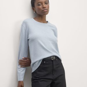 The Classic Crew in Cashmere | Sky Blue