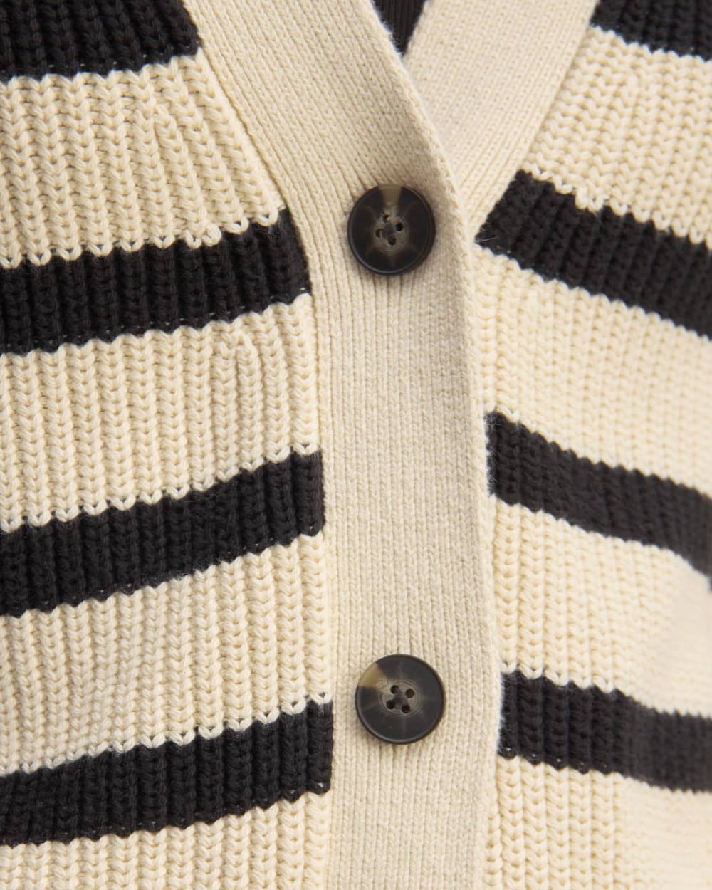 The Boxy Cardigan in Everyday Cotton | Canvas / Black - Image 5