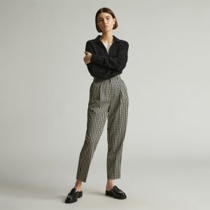 The Draper Tapered Pant in Buttersmooth | Khaki / Black