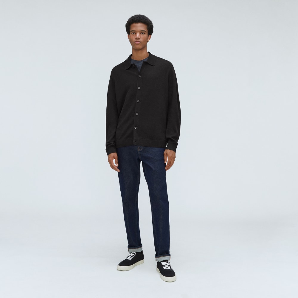 The Merino-Blend Sweater Polo | Black - Image 6